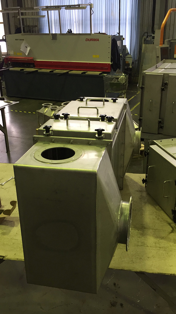 Корпус HEPA фильтра. Полностью сварной, из нержавеющей стали.